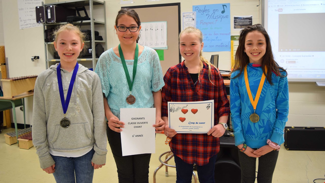 Classe ouverte, 6e- Julia Audet, Marianne Lacasse, Valérie Busque, Léa Blanchard.Roberge.
