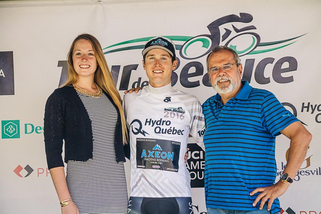 Gregory Daniel Vainqueur du Tour de Beauce 2016 en compagnie de Claude Morin