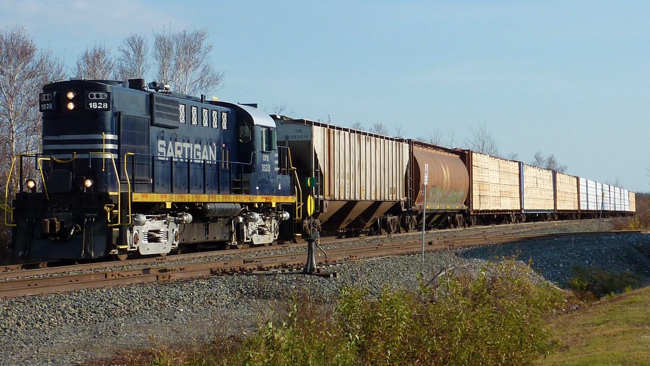 Activité ferroviaire de Chemin de fer Sartigan à Saint-Lambert de Lauzon.