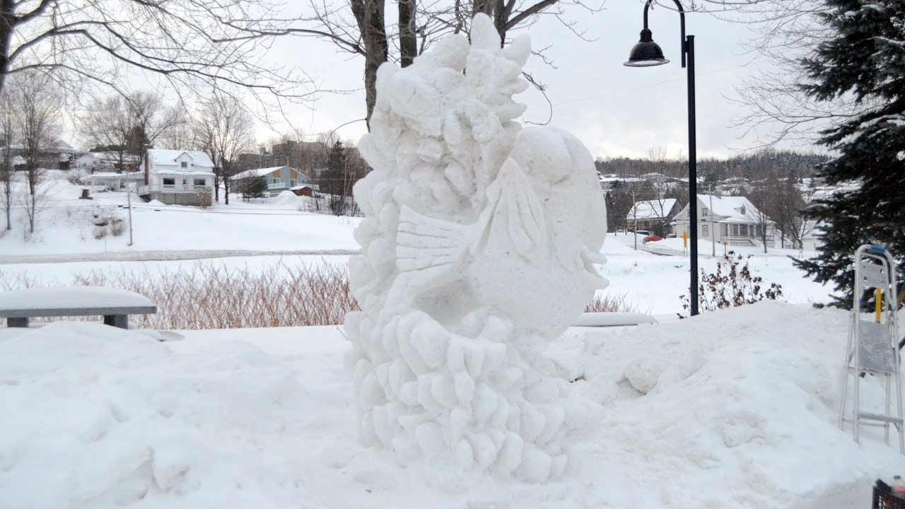 Les Beaucevillois démontrent leur talent lors du Concours de sculpture sur neige de la Ville