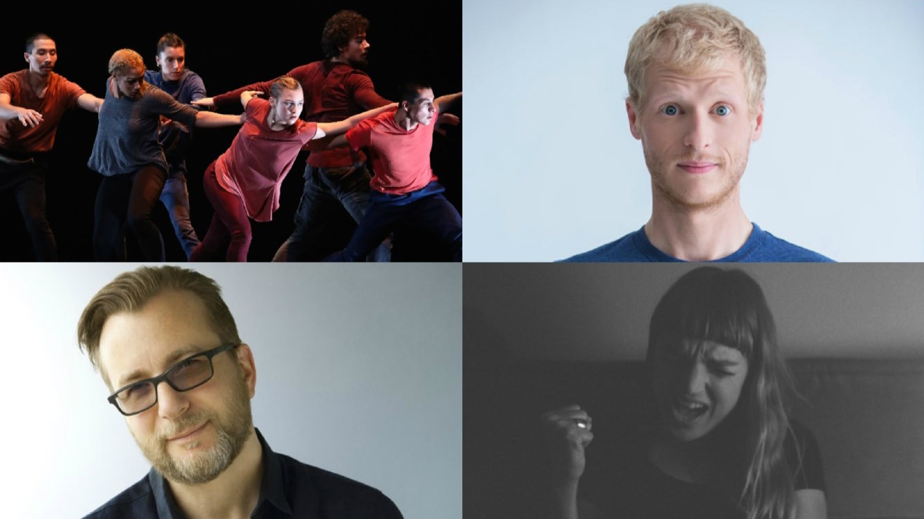 Luc de Larochelière, Simon Leblanc, Cynthia Veilleux et la Groupe Rubberbandance présenteront leurs spectacles d'ici le samedi 14 octobre 2017 à Saint-Georges.