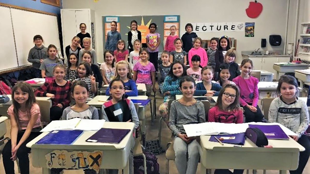 La chorale de l'école Maribel de Sainte-Marie.