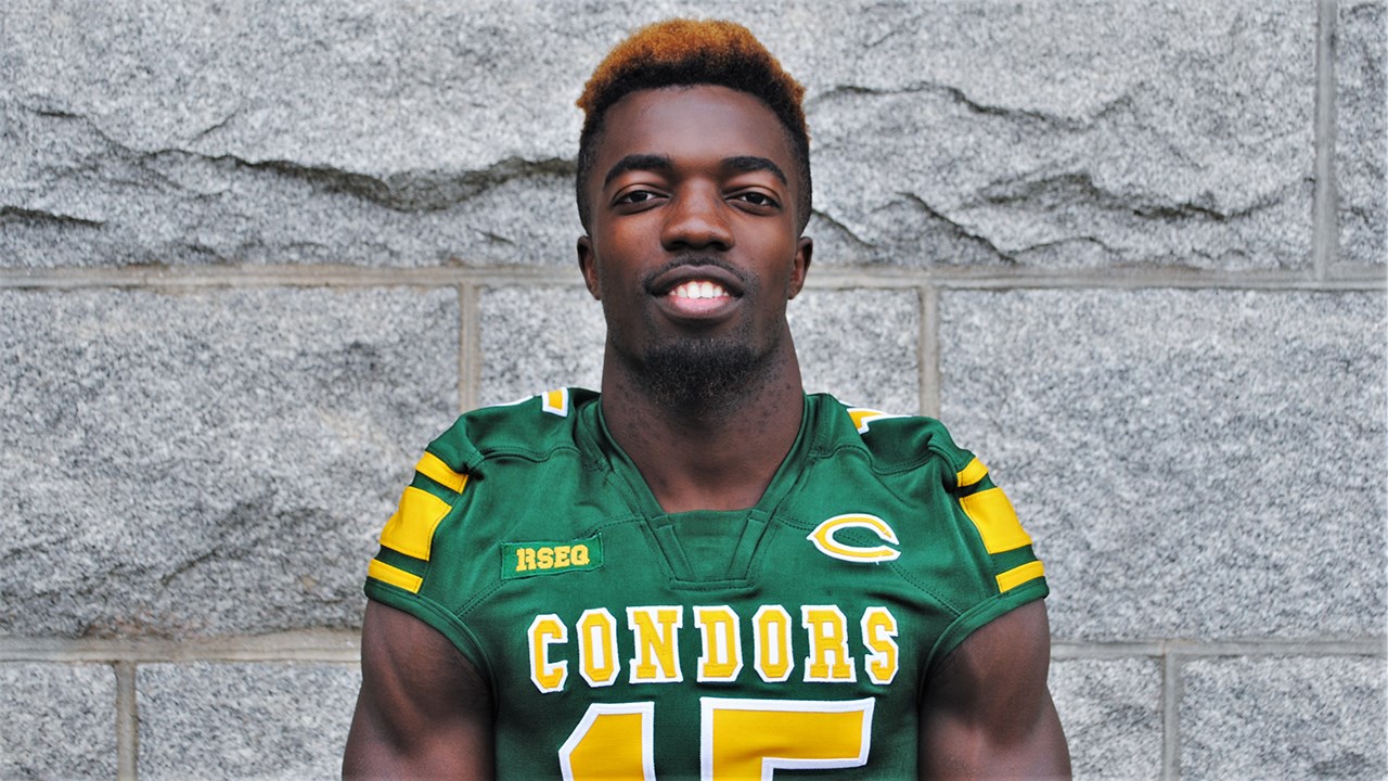 Le joueur demi défensif des Condors du Cégep Beauce-Appalaches, Murura Amani Malinda, poursuivra sa carrière de football avec le Rouge et Or de l’Université Laval.