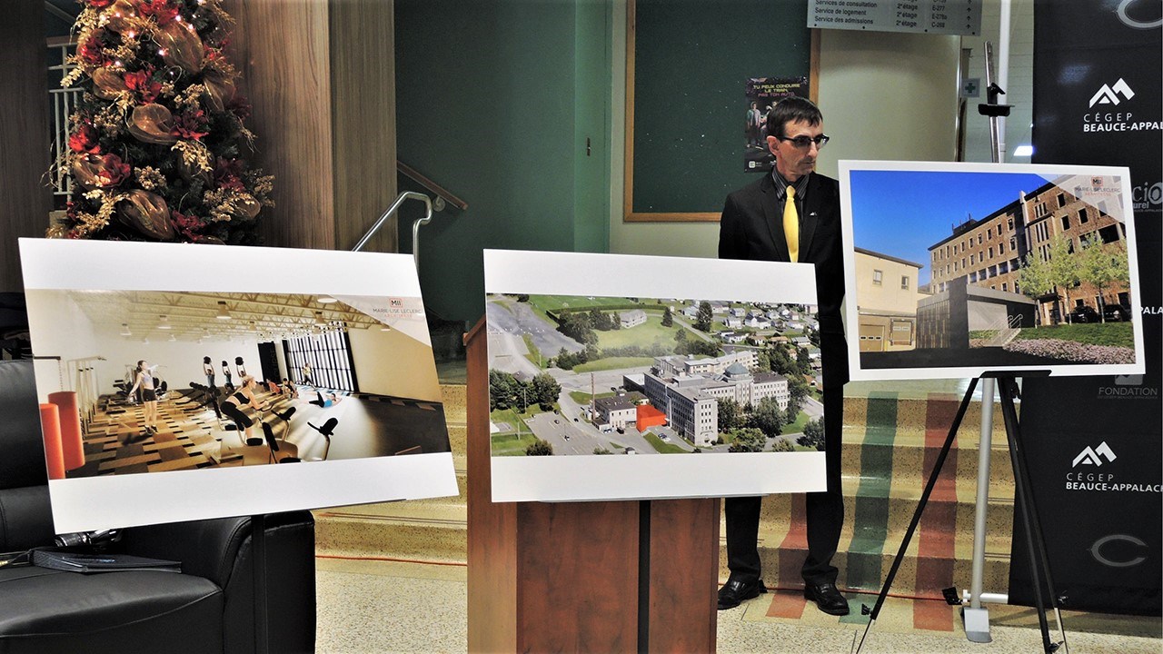 Le Cégep Beauce-Appalaches de Saint-Georges bénéficiera d'une nouvelle salle d'entraînement d'une superficie de 400 mètres carrés (environ 4 300 pieds carrés), qui nécessitera un investissement de 1,9 M$.