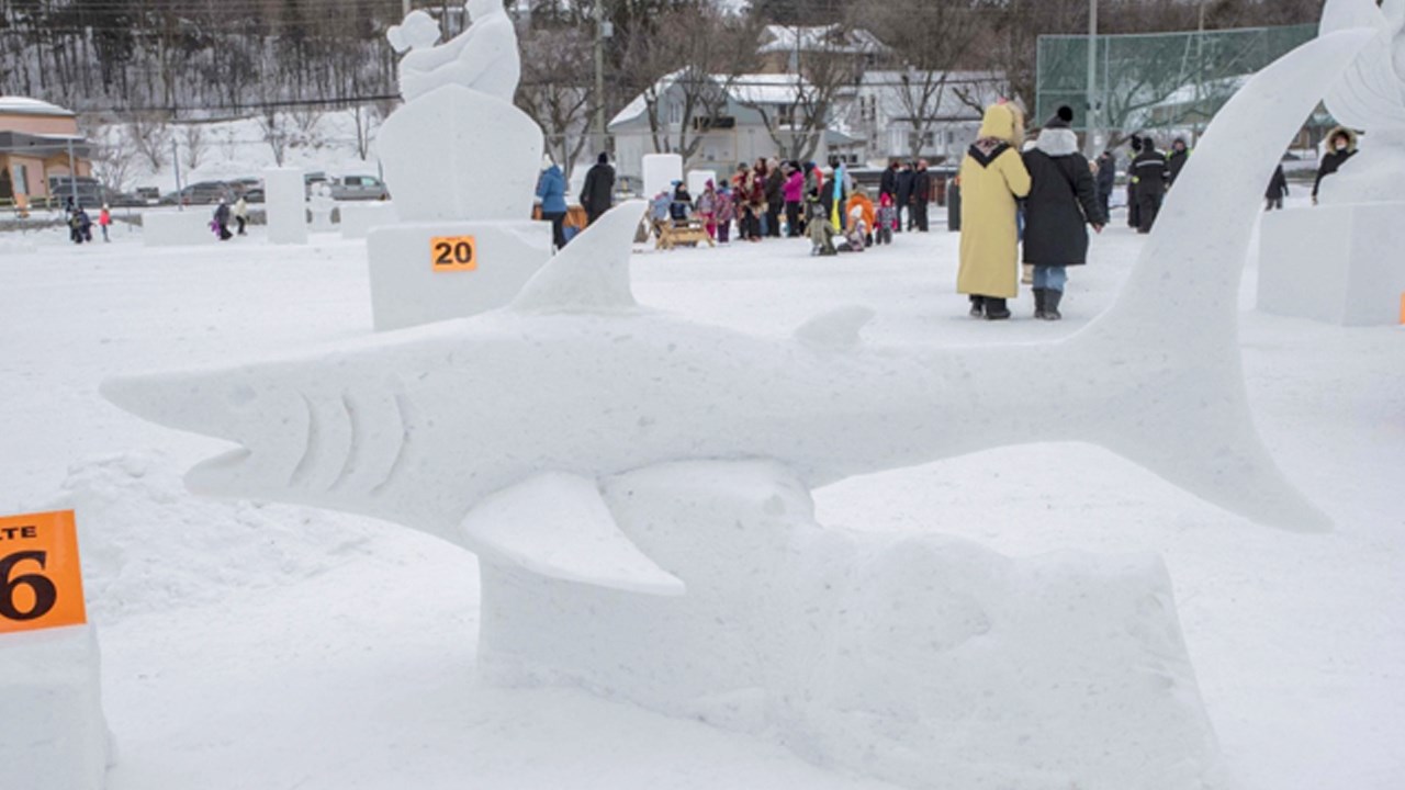 Le 19e concours de sculptures sur neige transformé en festival festif à St-Georges