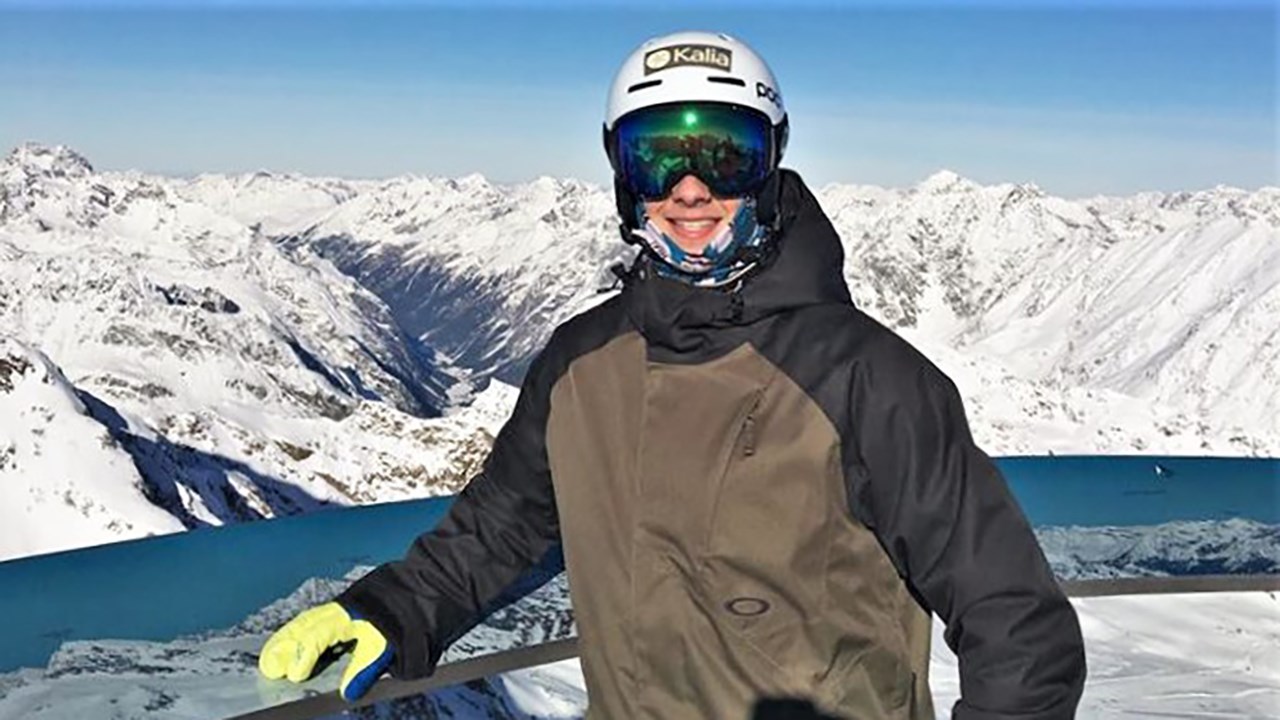 Éliot Grondin lors de sa participation à la course junior de la Fédération internationale de Ski à Pitzal, en Autriche, au début du mois de décembre 2017.