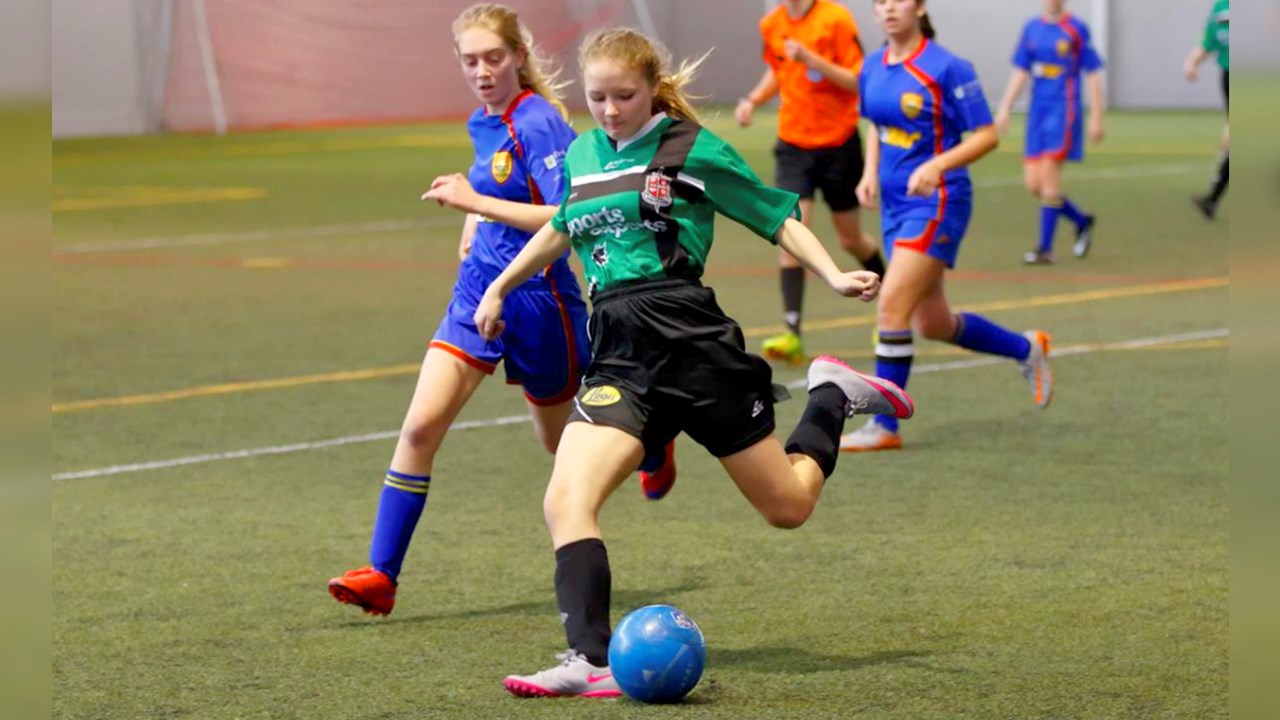 Anne-Frédérik Boisvert, de l'équipe U16F-A de l'Ascalon, s'est démarquée face à Sainte-Foy.