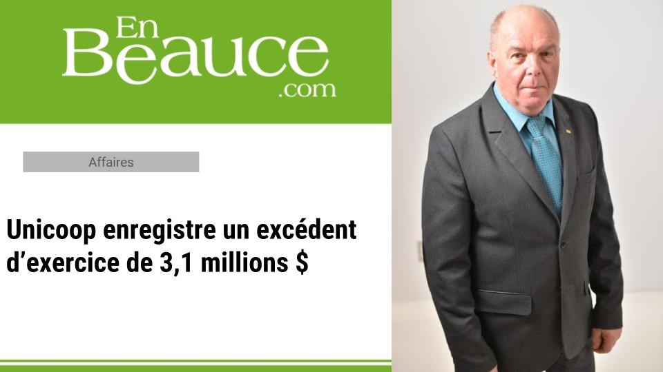 Le président d'Unicoop Richard Dion se dit fier du 31e rapport annuel de la coopérative