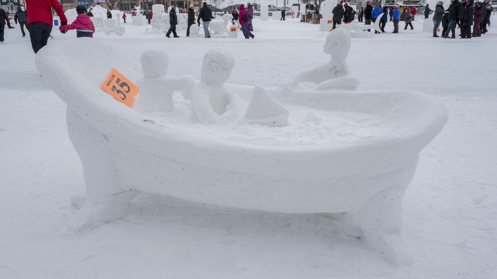 Découvrez tous les résultats du concours de sculptures sur neige de Saint-Georges