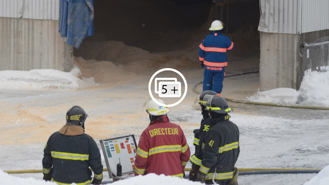 Intervention des pompiers chez Matra à Saint-Georges