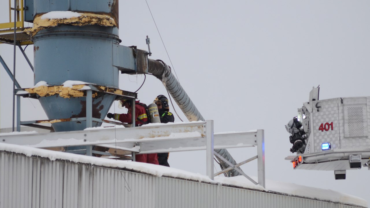 Intervention des pompiers chez Matra à Saint-Georges