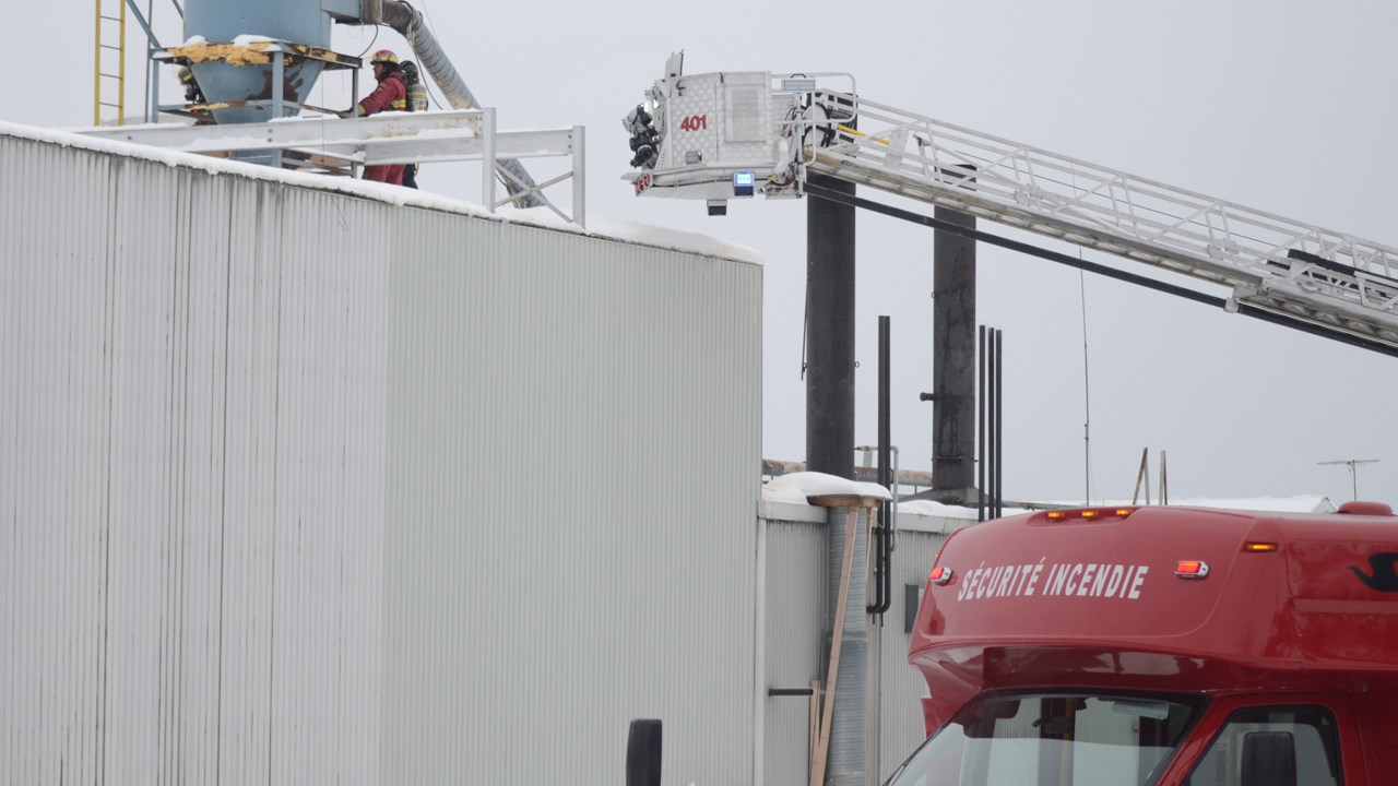 Intervention des pompiers chez Matra à Saint-Georges
