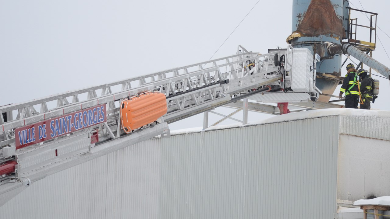 Intervention des pompiers chez Matra à Saint-Georges