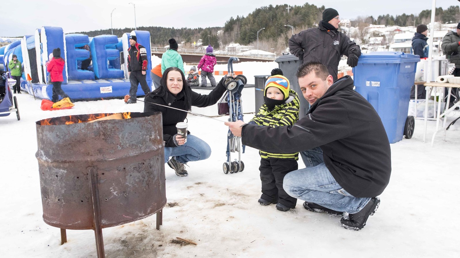 La trottinette des neiges s’invite à l’île Ronde, la population est sous le charme