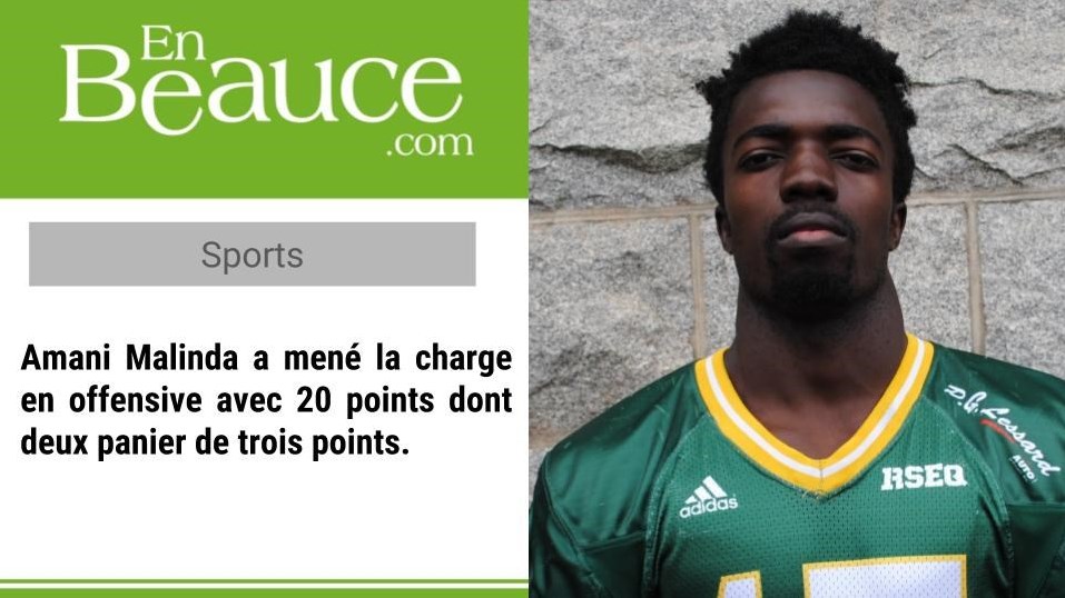 Amani Malinda a inscrit 20 points dans le match contre Rivière-du-Loup.