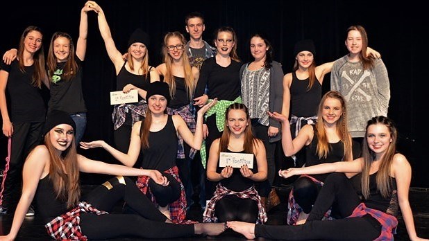 Les gagnants de la finale locale de Secondaire en spectacle à l'École des Appalaches en 2015.
