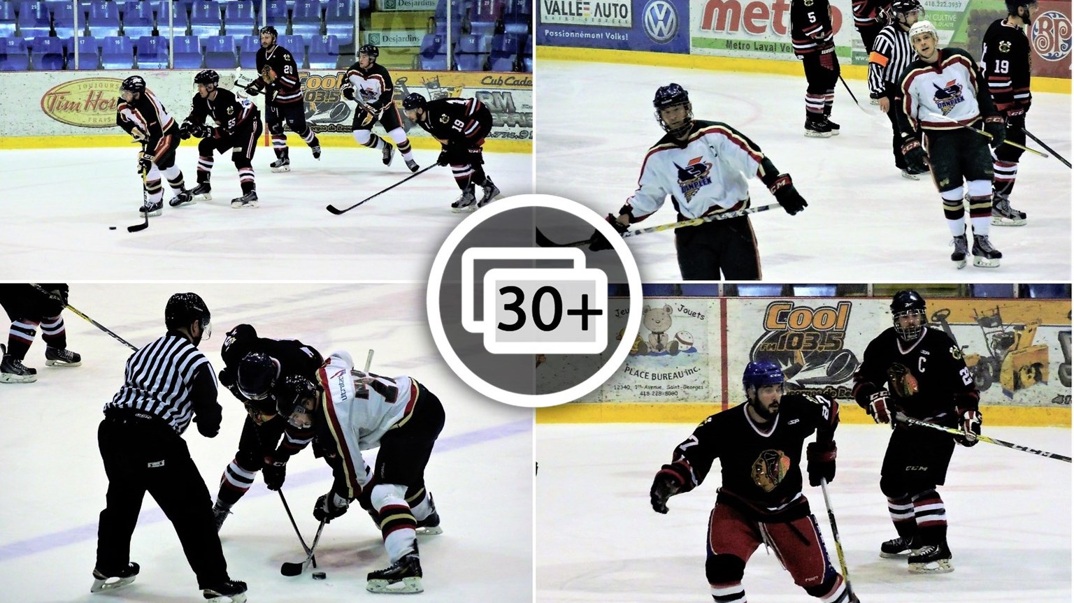 Le Danplex de Saint-Éphrem a remporté le premier match de la finale de la LHBBF au compte de 7-1 contre les Éperviers de Bellechasse.