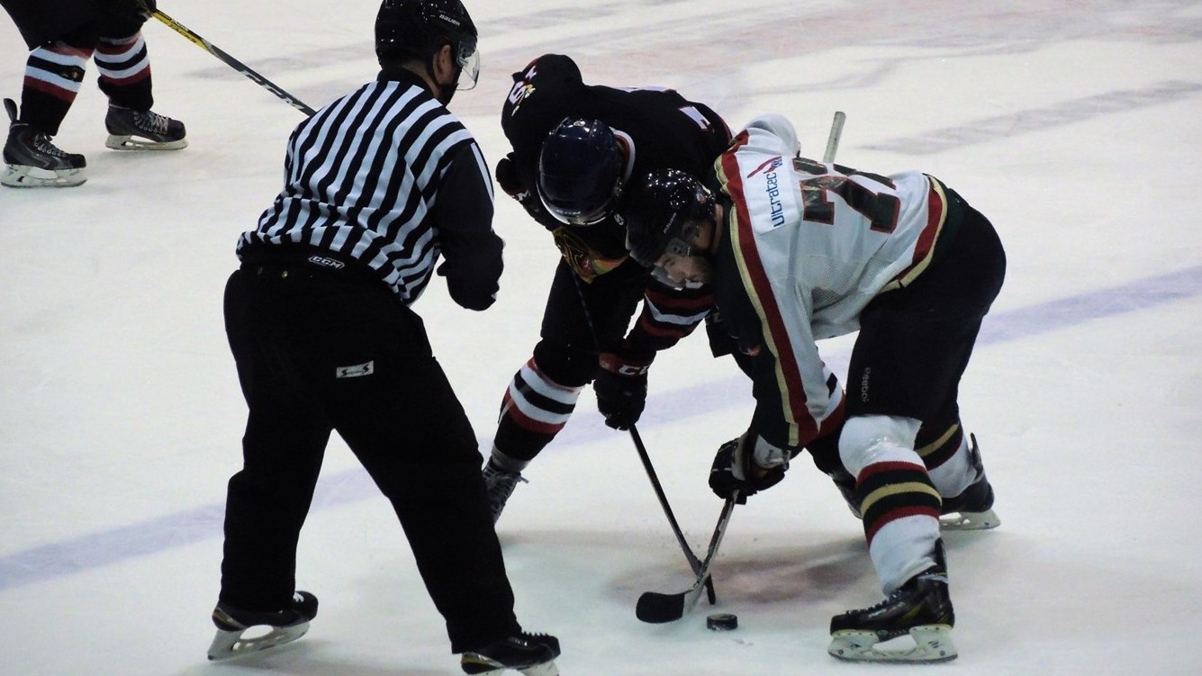 Le Danplex de Saint-Éphrem a remporté le premier match de la finale de la LHBBF au compte de 7-1 contre les Éperviers de Bellechasse.