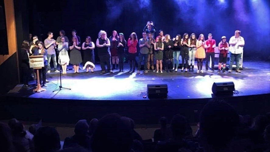 Les artistes de la finale locale de Secondaire en spectacle 2017 à la Polyvalente des Abénaquis à Saint-Prosper.