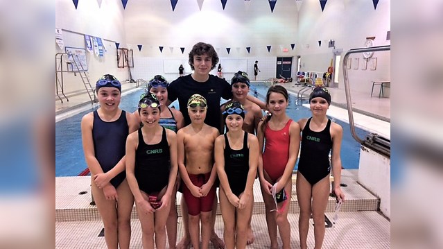 Emma Vachon, Stéphanie Dubois-Lemieux, Justine Gilbert, Julien Rhéaume, Maude Tanguay, Maxim Frenette, Florence Balmer, Mathilde Sirois et l'entraîneur-adjoint Vincent Côté, qui a pour sa part participé au championnat Aquam AAA à Montréal.