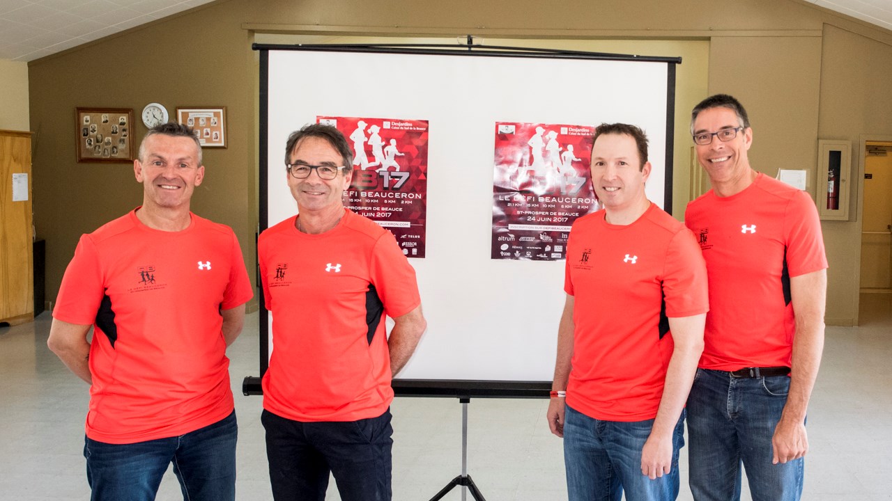 De gauche à droite, Pierre Nolet, Francis Poulin, Bruno Vaillancourt et Michel Bernier.