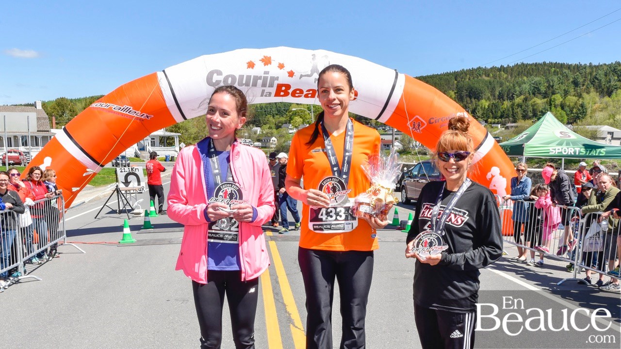 Le podium des 10 km chez les femmes.