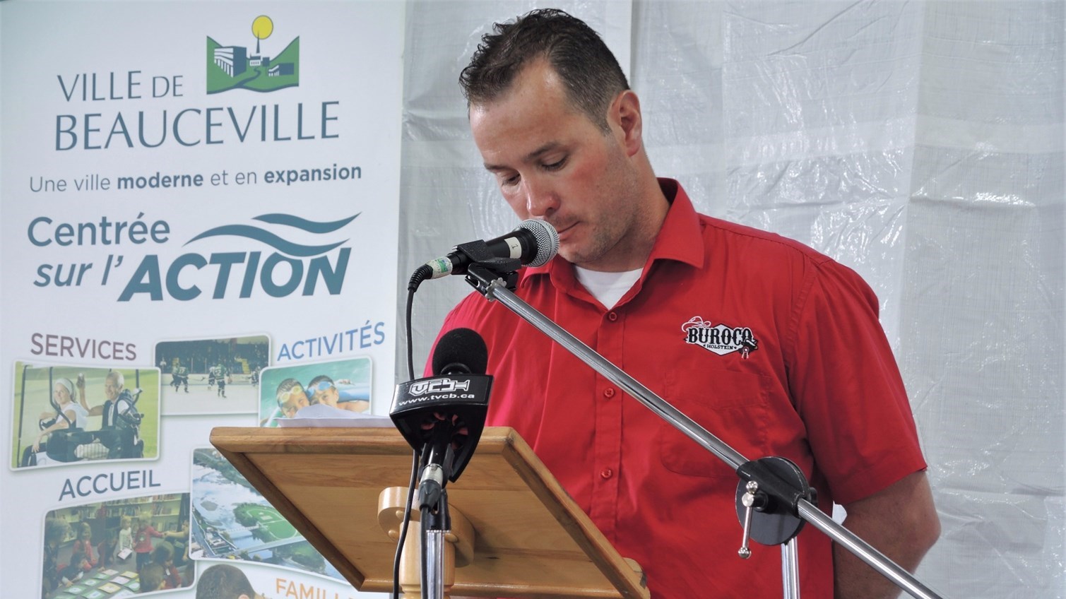 Martin Rodrigue, l'un des propriétaires de la Ferme Buroco de Beauceville.