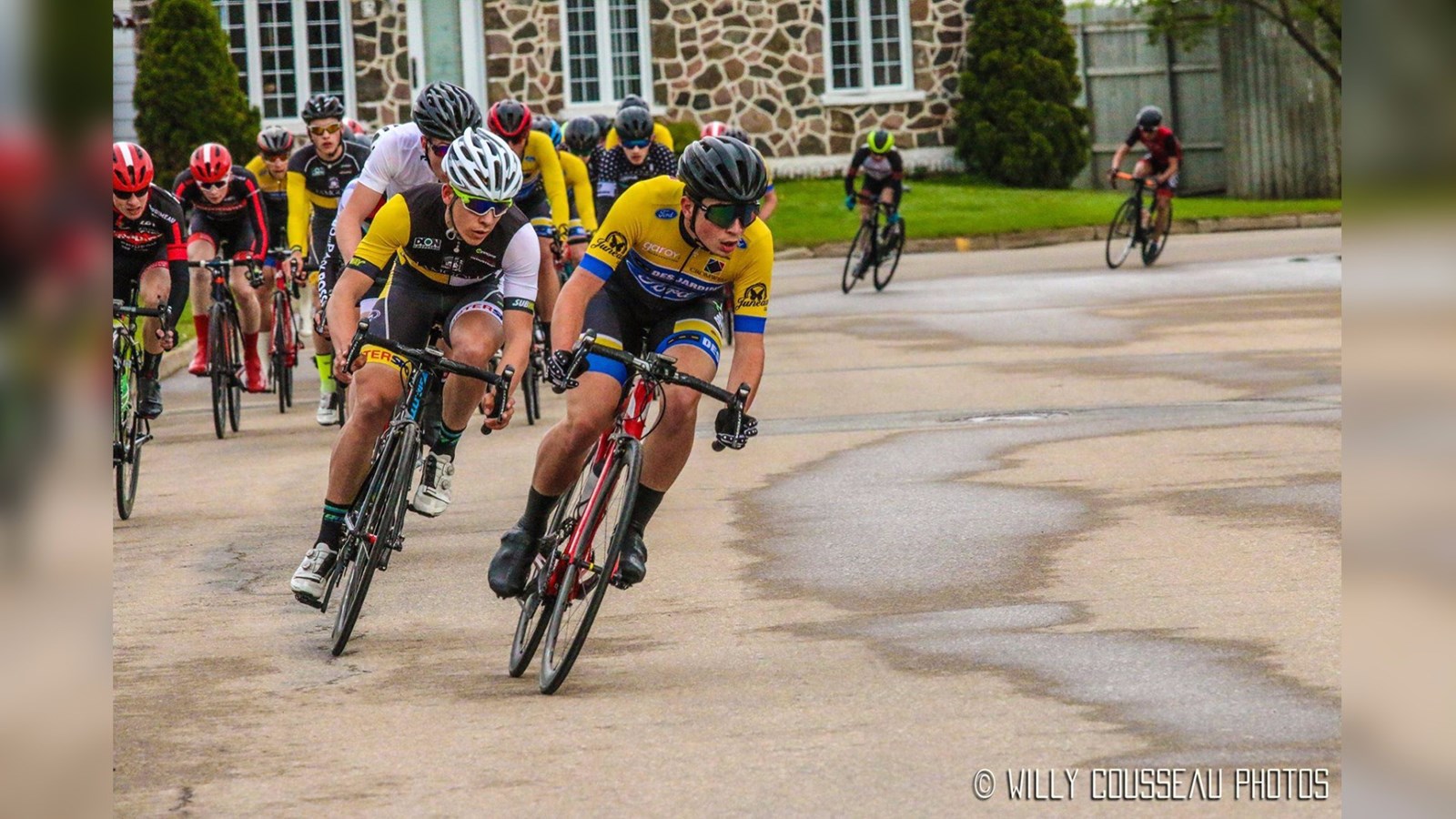 L'athlète beauceron Guillaume Davidson pendant le critérium de Charlevoix.