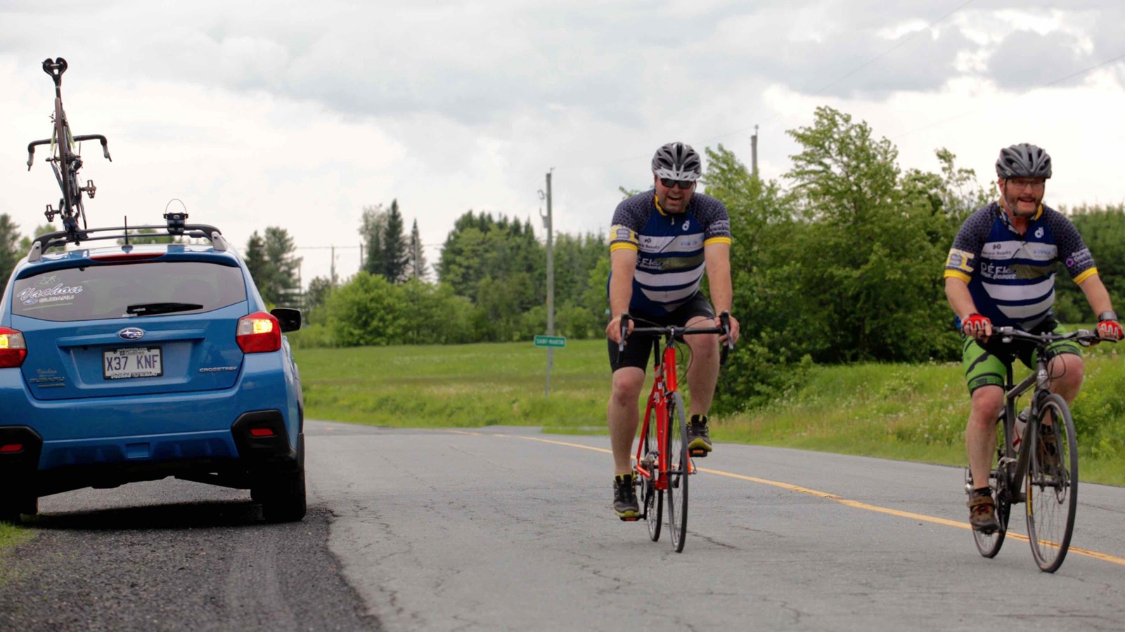 La grêle, le vent, la pluie : rien n'arrête les cyclistes du Défi Tour de Beauce 2017