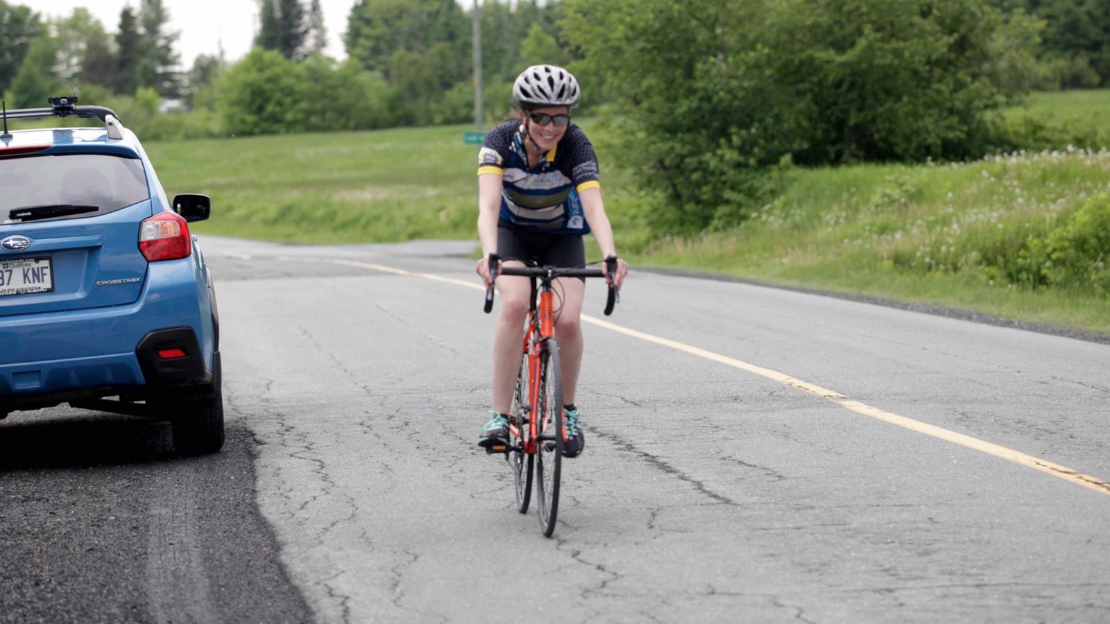 La grêle, le vent, la pluie : rien n'arrête les cyclistes du Défi Tour de Beauce 2017