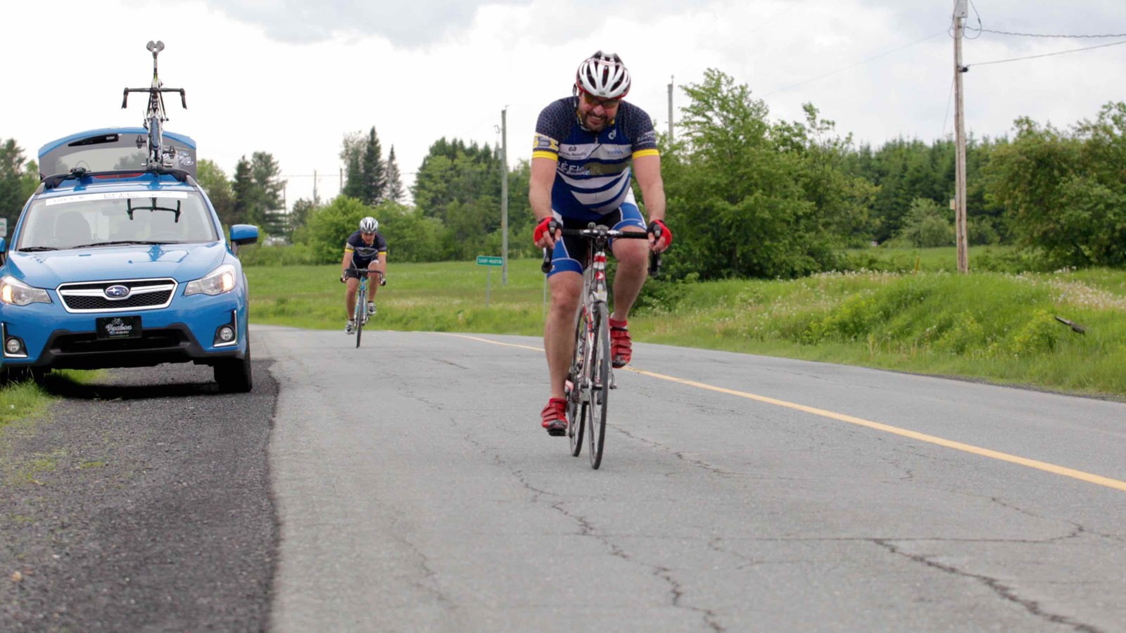 La grêle, le vent, la pluie : rien n'arrête les cyclistes du Défi Tour de Beauce 2017