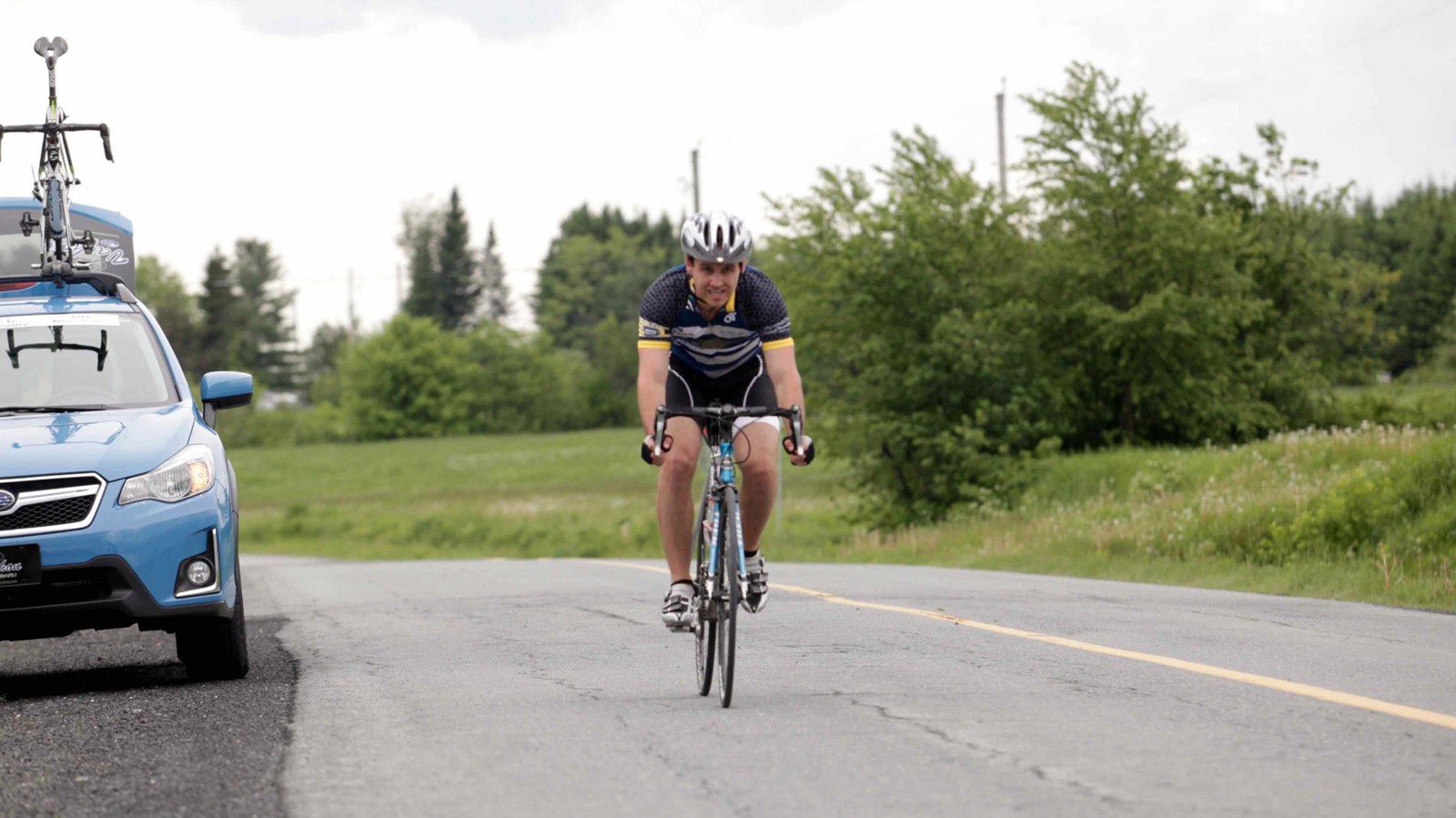 La grêle, le vent, la pluie : rien n'arrête les cyclistes du Défi Tour de Beauce 2017