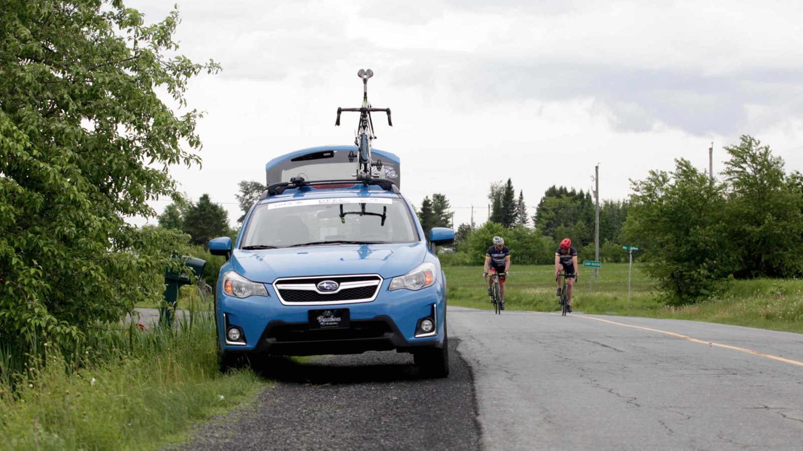 La grêle, le vent, la pluie : rien n'arrête les cyclistes du Défi Tour de Beauce 2017