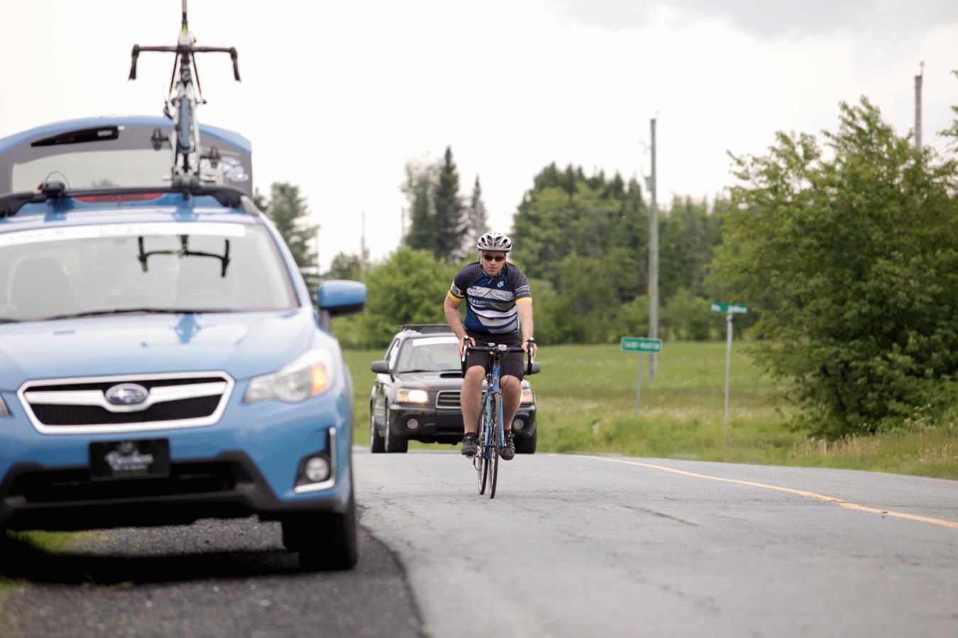 La grêle, le vent, la pluie : rien n'arrête les cyclistes du Défi Tour de Beauce 2017