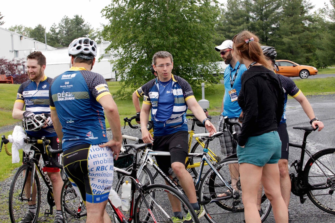 La grêle, le vent, la pluie : rien n'arrête les cyclistes du Défi Tour de Beauce 2017