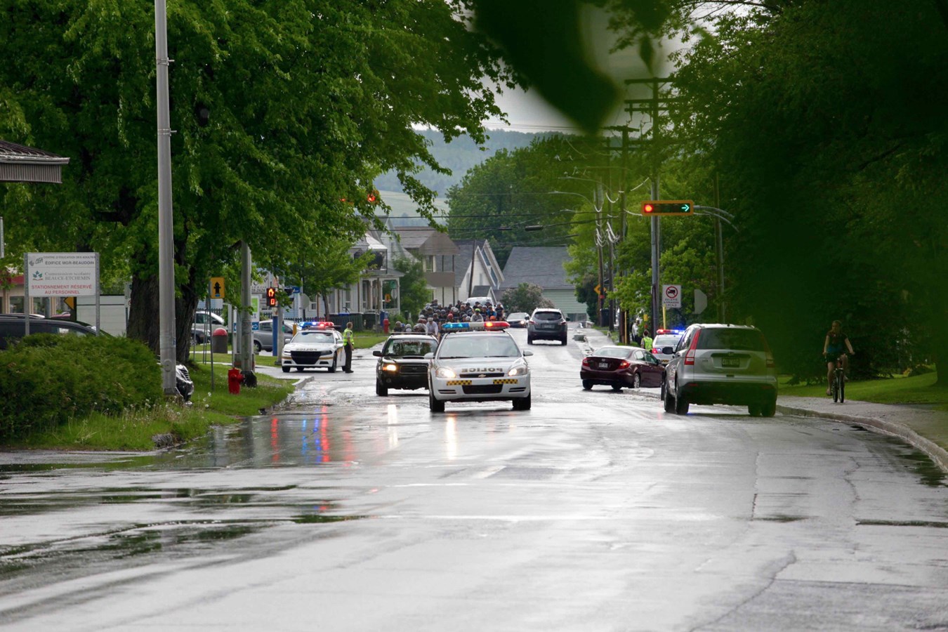 La grêle, le vent, la pluie : rien n'arrête les cyclistes du Défi Tour de Beauce 2017