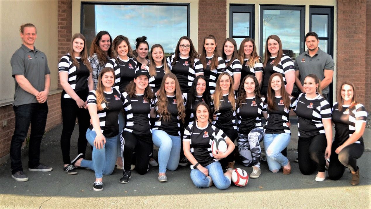 L'équipe de rugby des Lumberjacks de Saint-Georges.