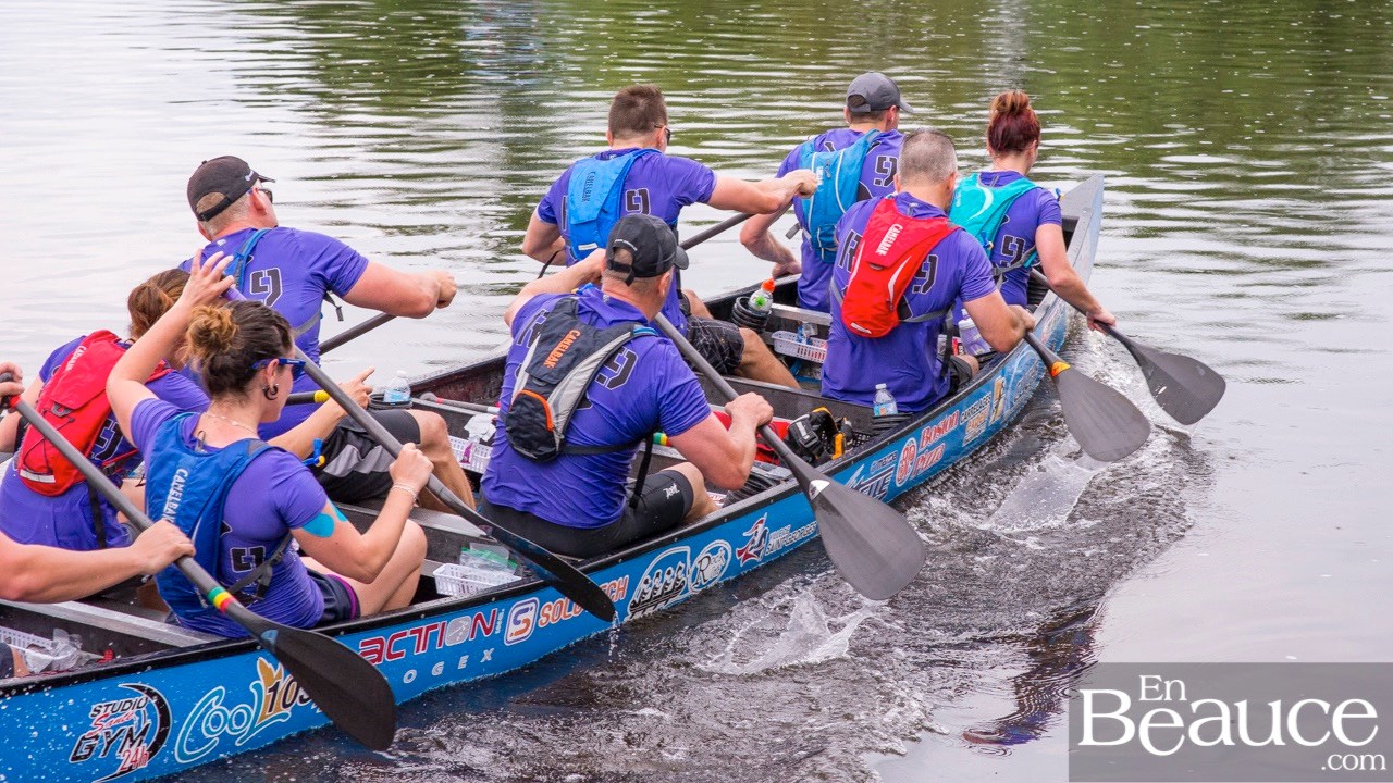 COURSE RABASKA 1/2 | Huit canots se sont affrontés sur la rivière à St-Georges