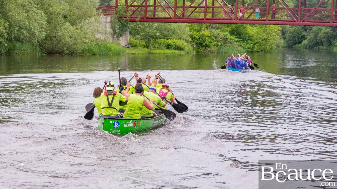 COURSE RABASKA 1/2 | Huit canots se sont affrontés sur la rivière à St-Georges