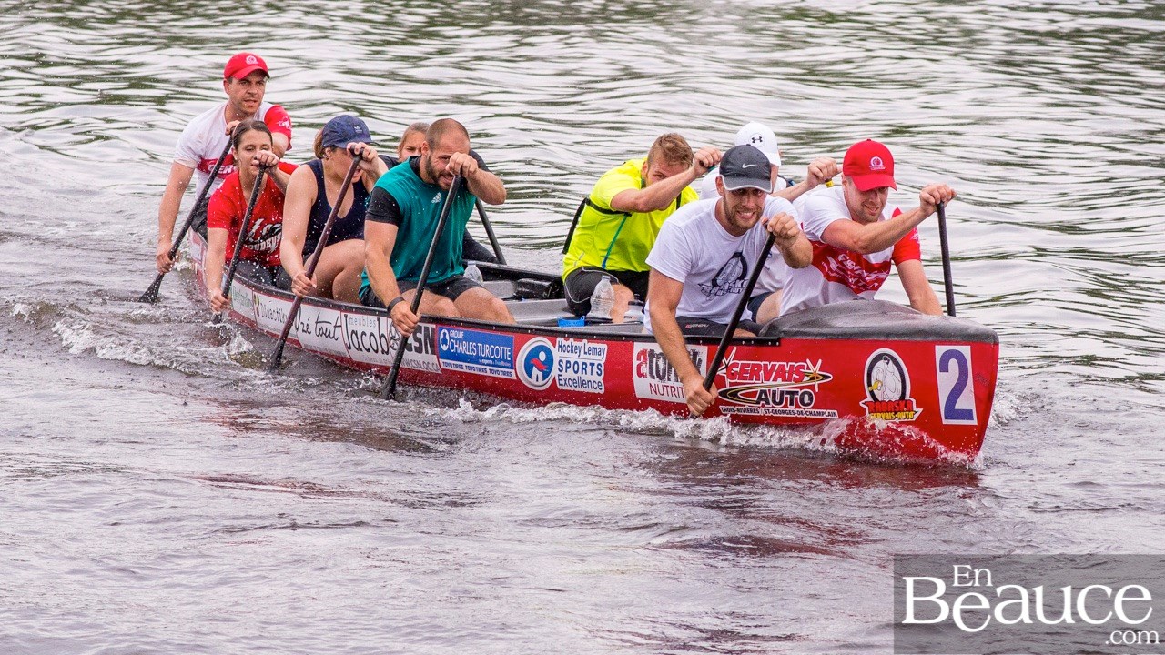 COURSE RABASKA 1/2 | Huit canots se sont affrontés sur la rivière à St-Georges