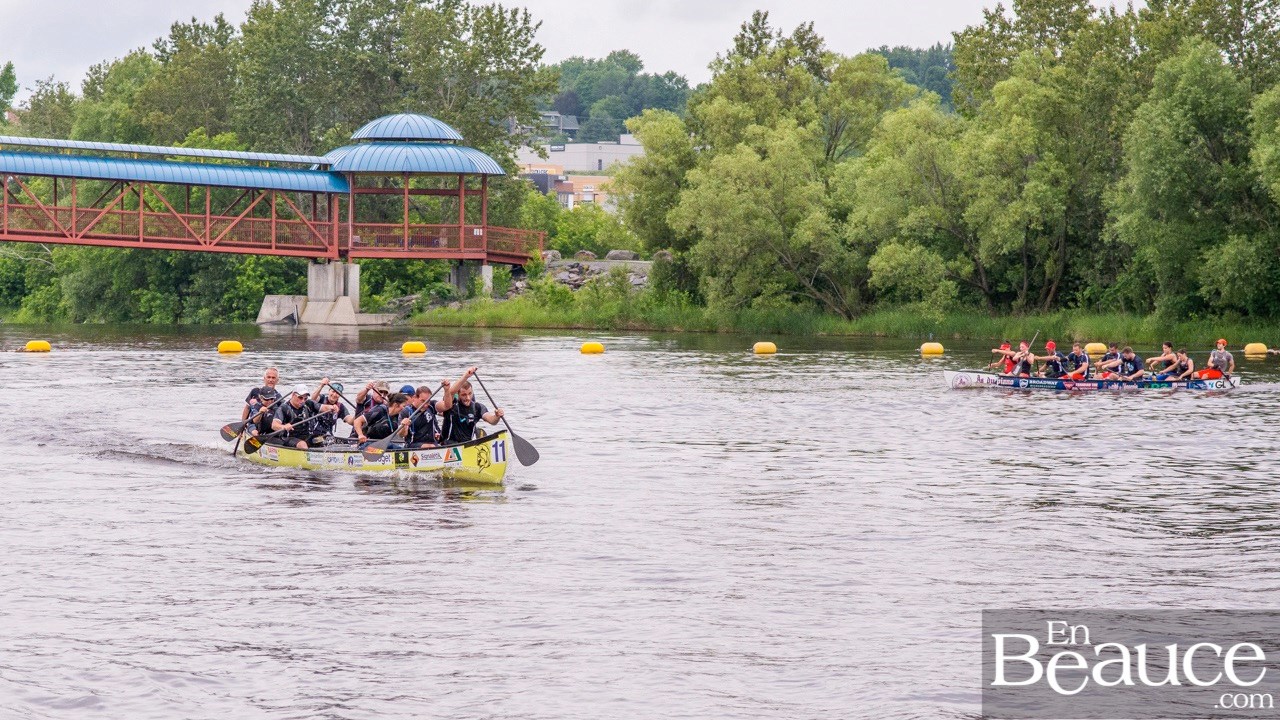 COURSE RABASKA 1/2 | Huit canots se sont affrontés sur la rivière à St-Georges