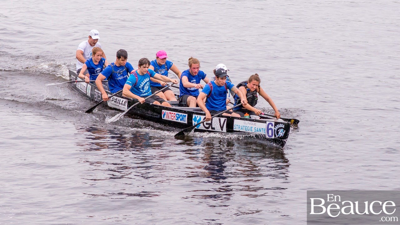 COURSE RABASKA 1/2 | Huit canots se sont affrontés sur la rivière à St-Georges