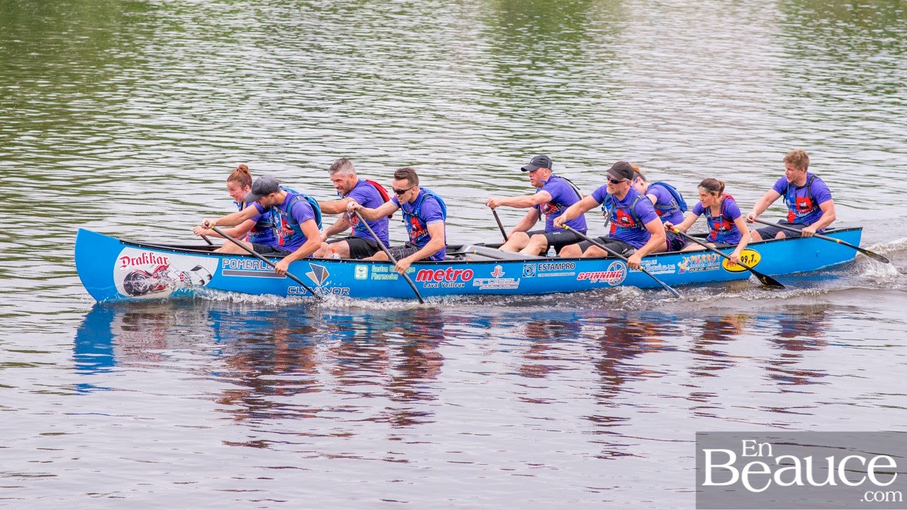 COURSE RABASKA 1/2 | Huit canots se sont affrontés sur la rivière à St-Georges