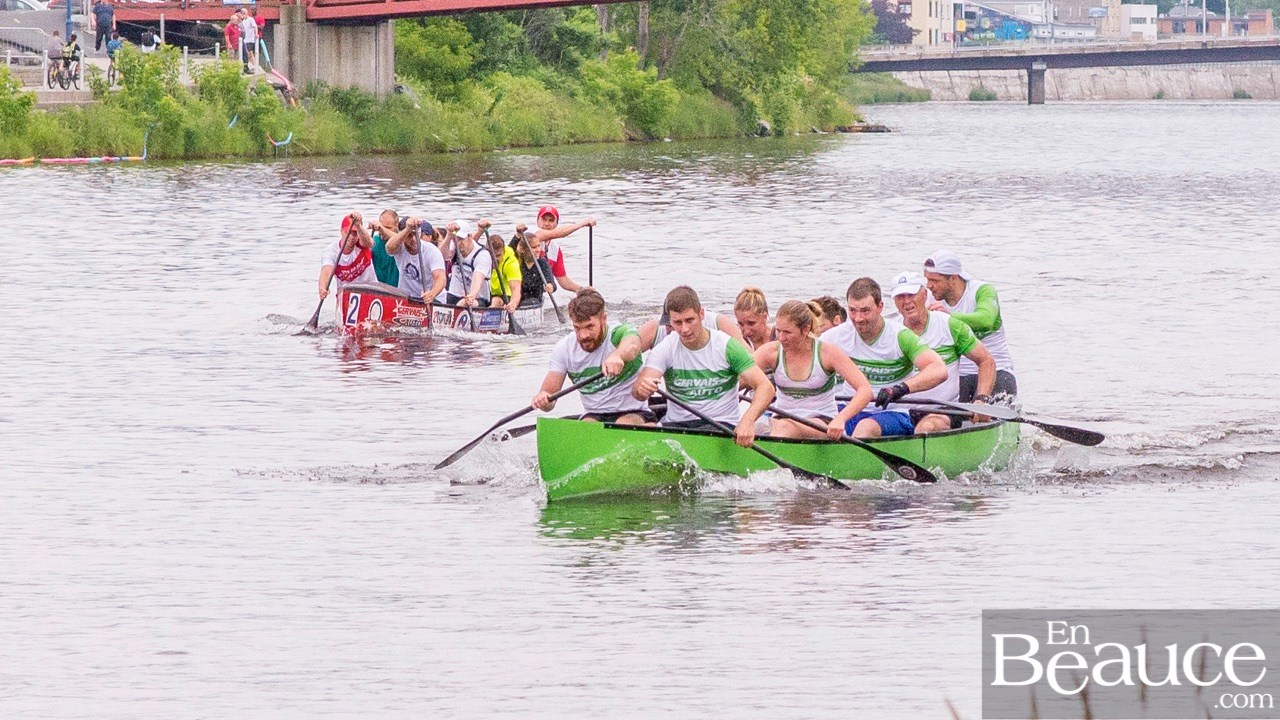 COURSE RABASKA 1/2 | Huit canots se sont affrontés sur la rivière à St-Georges