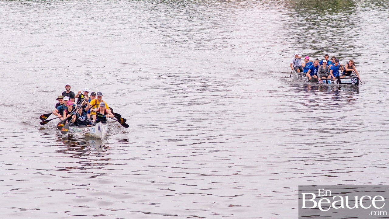 COURSE RABASKA 1/2 | Huit canots se sont affrontés sur la rivière à St-Georges