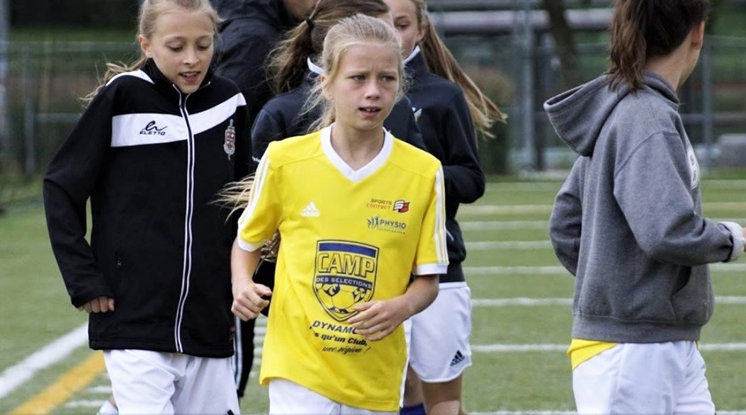 La joueuse de soccer beauceronne Megan Leclerc lors du Camp des Espoirs et des Sélections de l’Association régionale de soccer de Québec (ARSQ).