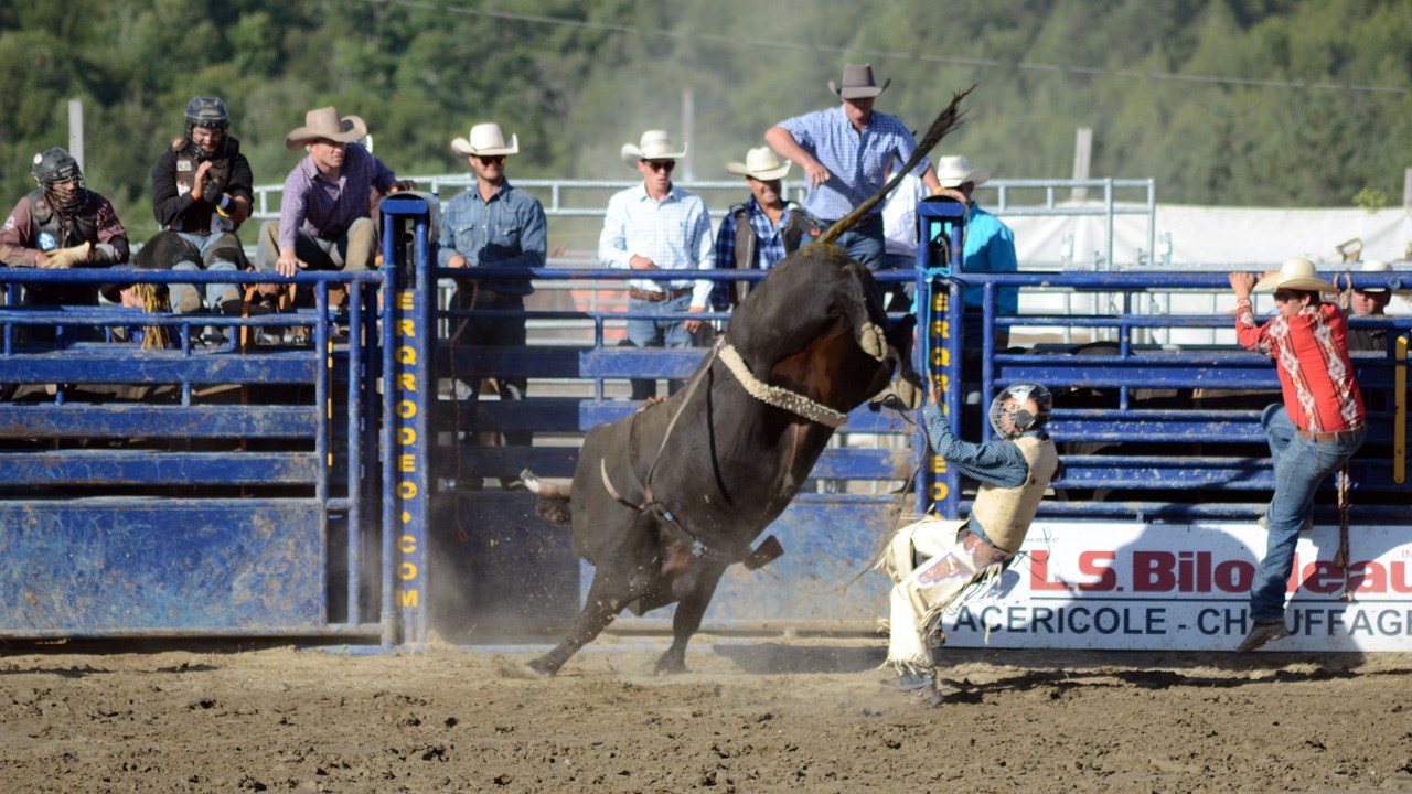 Des estrades pleines pour la finale du rodéo des Festivités western de Saint-Victor