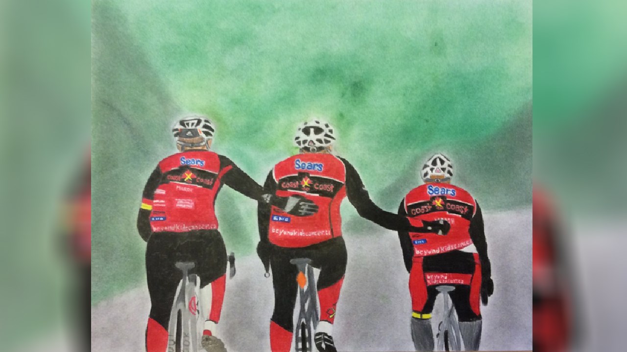 Mario Ferland en sera à une quatrième participation à la randonnée « À vélo contre le cancer chez les jeunes ». Il a fait parvenir des photos des précédentes éditions auxquelles il a pris part.