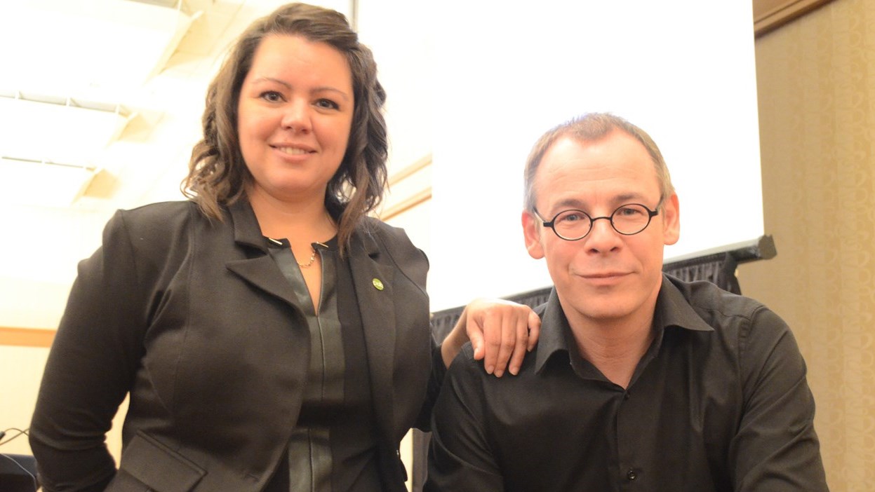 Hélene Latulippe (directrice générale du CEB) et Philippe Dancause (associé principal chez Groupe Dancause)