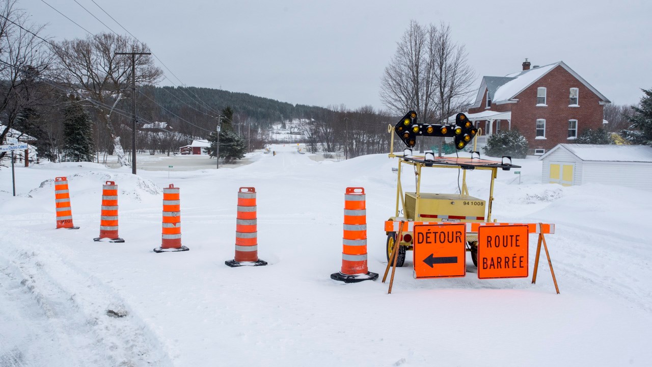 Plusieurs voies de circulation fermées dans la vallée de la Chaudière